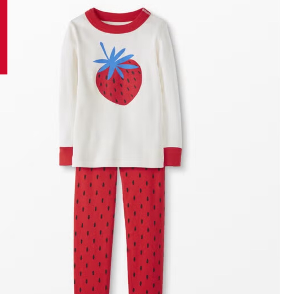 Hanna Andersson Super Strawberry Long sleeve pajamas